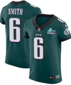 Nike Eagles #6 DeVonta Smith Green Team Color Super Bowl LVII Patch Men's Stitched NFL Vapor Untouchable Elite Jersey