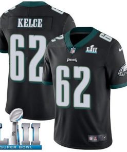 Nike Eagles #62 Jason Kelce Black Alternate Super Bowl LII Men's Stitched NFL Vapor Untouchable Limited Jersey