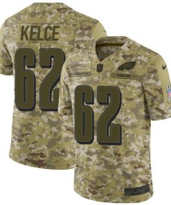Nike Eagles #62 Jason Kelce Camo Men's Stitched NFL Limited 2018 Salute To Service Jersey