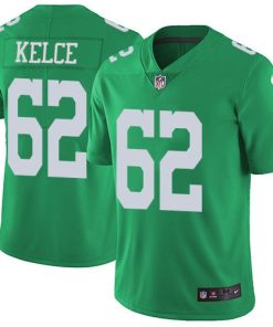 Nike Eagles #62 Jason Kelce Green Men's Stitched NFL Limited Rush Jersey