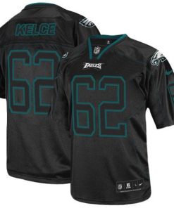 Nike Eagles #62 Jason Kelce Lights Out Black Men's Stitched NFL Elite Jersey