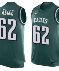 Nike Eagles #62 Jason Kelce Midnight Green Team Color Men's Stitched NFL Limited Tank Top Jersey