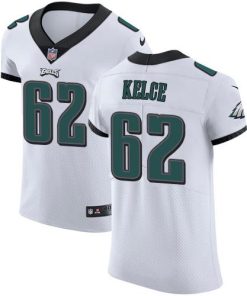 Nike Eagles #62 Jason Kelce White Men's Stitched NFL Vapor Untouchable Elite Jersey
