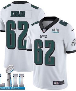 Nike Eagles #62 Jason Kelce White Super Bowl LII Men's Stitched NFL Vapor Untouchable Limited Jersey