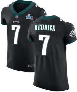 Nike Eagles #7 Haason Reddick Black Alternate Super Bowl LVII Patch Men's Stitched NFL New Elite Jersey