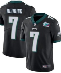 Nike Eagles #7 Haason Reddick Black Alternate Super Bowl LVII Patch Men's Stitched NFL Vapor Untouchable Limited Jersey