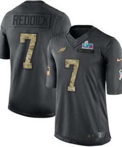 Nike Eagles #7 Haason Reddick Black Super Bowl LVII Patch Men's Stitched NFL Limited 2016 Salute To Service Jersey