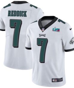 Nike Eagles #7 Haason Reddick White Super Bowl LVII Patch Men's Stitched NFL Vapor Untouchable Limited Jersey