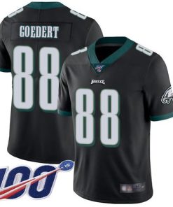 Nike Eagles #88 Dallas Goedert Black Alternate Men's Stitched NFL 100th Season Vapor Limited Jersey