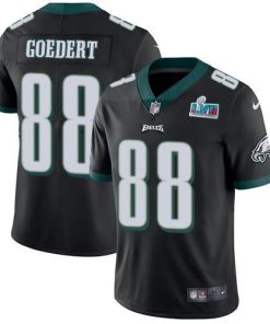 Nike Eagles #88 Dallas Goedert Black Super Bowl LVII Patch Alternate Men's Stitched NFL Vapor Untouchable Limited Jersey
