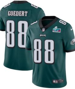 Nike Eagles #88 Dallas Goedert Green Team Color Super Bowl LVII Patch Men's Stitched NFL Vapor Untouchable Limited Jersey