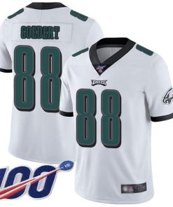 Nike Eagles #88 Dallas Goedert White Men's Stitched NFL 100th Season Vapor Limited Jersey