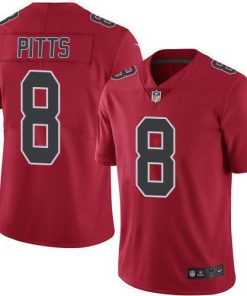 Nike Falcons #8 Kyle Pitts Red Men's Stitched NFL Limited Rush Jersey