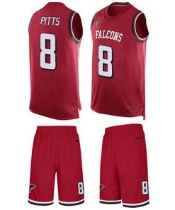 Nike Falcons #8 Kyle Pitts Red Team Color Men's Stitched NFL Limited Tank Top Suit Jersey