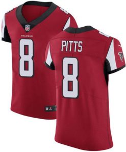 Nike Falcons #8 Kyle Pitts Red Team Color Men's Stitched NFL Vapor Untouchable Elite Jersey