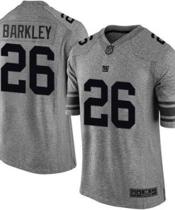 Nike Giants #26 Saquon Barkley Gray Men's Stitched NFL Limited Gridiron Gray Jersey