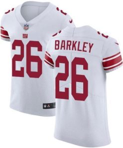 Nike Giants #26 Saquon Barkley White Men's Stitched NFL Vapor Untouchable Elite Jersey