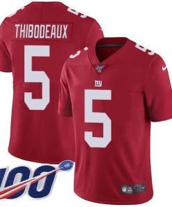 Nike Giants #5 Kayvon Thibodeaux Red Alternate Men's Stitched NFL 100th Season Vapor Limited Jersey