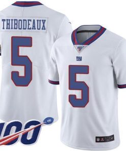 Nike Giants #5 Kayvon Thibodeaux White Men's Stitched NFL Limited Rush 100th Season Jersey