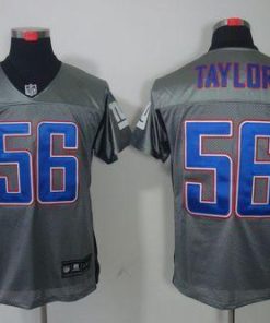 Nike Giants #56 Lawrence Taylor Grey Shadow Men's Stitched NFL Elite Jersey