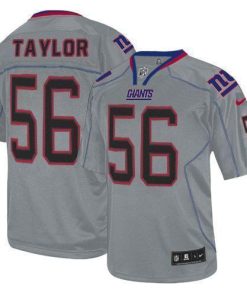 Nike Giants #56 Lawrence Taylor Lights Out Grey Men's Stitched NFL Elite Jersey