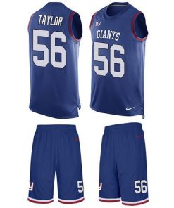Nike Giants #56 Lawrence Taylor Royal Blue Team Color Men's Stitched NFL Limited Tank Top Suit Jersey