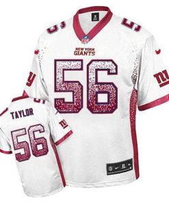Nike Giants #56 Lawrence Taylor White Men's Stitched NFL Elite Drift Fashion Jersey