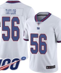 Nike Giants #56 Lawrence Taylor White Men's Stitched NFL Limited Rush 100th Season Jersey