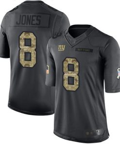 Nike Giants #8 Daniel Jones Black Men's Stitched NFL Limited 2016 Salute To Service Jersey
