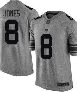 Nike Giants #8 Daniel Jones Gray Men's Stitched NFL Limited Gridiron Gray Jersey