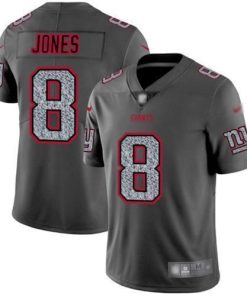 Nike Giants #8 Daniel Jones Gray Static Men's Stitched NFL Vapor Untouchable Limited Jersey