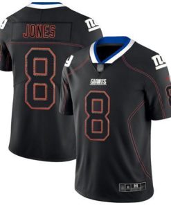 Nike Giants #8 Daniel Jones Lights Out Black Men's Stitched NFL Limited Rush Jersey
