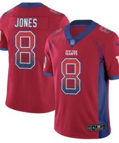Nike Giants #8 Daniel Jones Red Alternate Men's Stitched NFL Limited Rush Drift Fashion Jersey