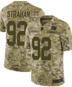 Nike Giants #92 Michael Strahan Camo Men's Stitched NFL Limited 2018 Salute To Service Jersey