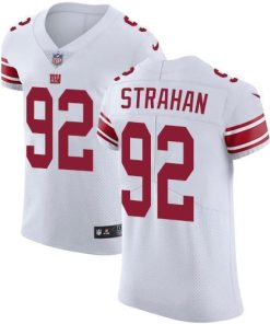 Nike Giants #92 Michael Strahan White Men's Stitched NFL Vapor Untouchable Elite Jersey