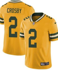 Nike Green Bay Packers #2 Mason Crosby Yellow Men's Stitched NFL Limited Rush Jersey Men's