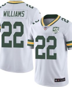 Nike Green Bay Packers #22 Dexter Williams White Men's 100th Season Stitched NFL Vapor Untouchable Limited Jersey Men's