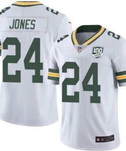 Nike Green Bay Packers #24 Josh Jones White Men's 100th Season Stitched NFL Vapor Untouchable Limited Jersey Men's