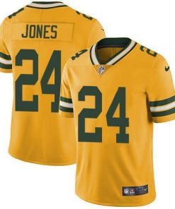 Nike Green Bay Packers #24 Josh Jones Yellow Men's Stitched NFL Limited Rush Jersey Men's