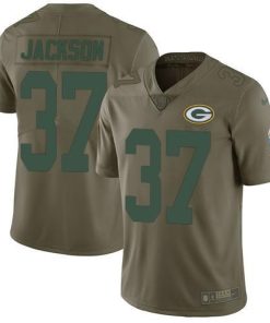 Nike Green Bay Packers #37 Josh Jackson Olive Men's Stitched NFL Limited 2017 Salute To Service Jersey Men's