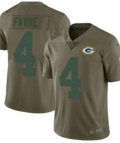 Nike Green Bay Packers #4 Brett Favre Olive Men's Stitched NFL Limited 2017 Salute To Service Jersey Men's