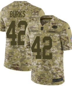 Nike Green Bay Packers #42 Oren Burks Camo Men's Stitched NFL Limited 2018 Salute To Service Jersey Men's