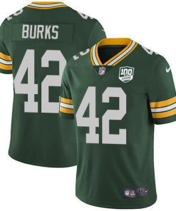 Nike Green Bay Packers #42 Oren Burks Green Team Color Men's 100th Season Stitched NFL Vapor Untouchable Limited Jersey Men's