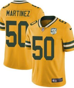 Nike Green Bay Packers #50 Blake Martinez Yellow Men's 100th Season Stitched NFL Limited Rush Jersey Men's