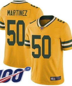Nike Green Bay Packers #50 Blake Martinez Yellow Men's Stitched NFL Limited Rush 100th Season Jersey Men's