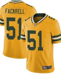 Nike Green Bay Packers #51 Kyler Fackrell Yellow Men's Stitched NFL Limited Rush Jersey Men's