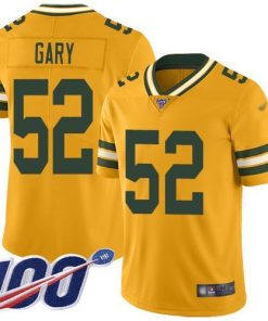 Nike Green Bay Packers #52 Rashan Gary Gold Men's Stitched NFL Limited Inverted Legend 100th Season Jersey Men's