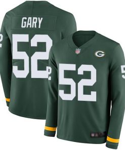 Nike Green Bay Packers #52 Rashan Gary Green Team Color Men's Stitched NFL Limited Therma Long Sleeve Jersey Men's