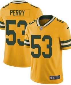 Nike Green Bay Packers #53 Nick Perry Yellow Men's Stitched NFL Limited Rush Jersey Men's