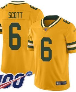 Nike Green Bay Packers #6 JK Scott Gold Men's Stitched NFL Limited Inverted Legend 100th Season Jersey Men's